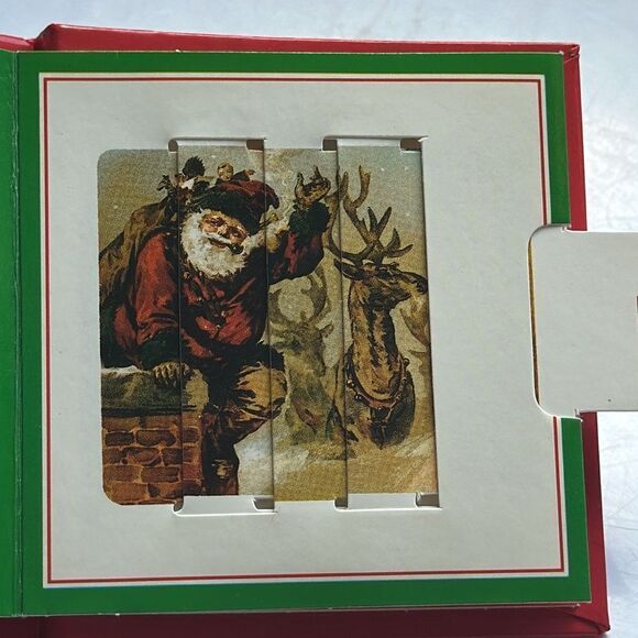 Vtg 1992 Ernest Nister’s Santa’s Surprises small book with changing pictures - Picture 8 of 11